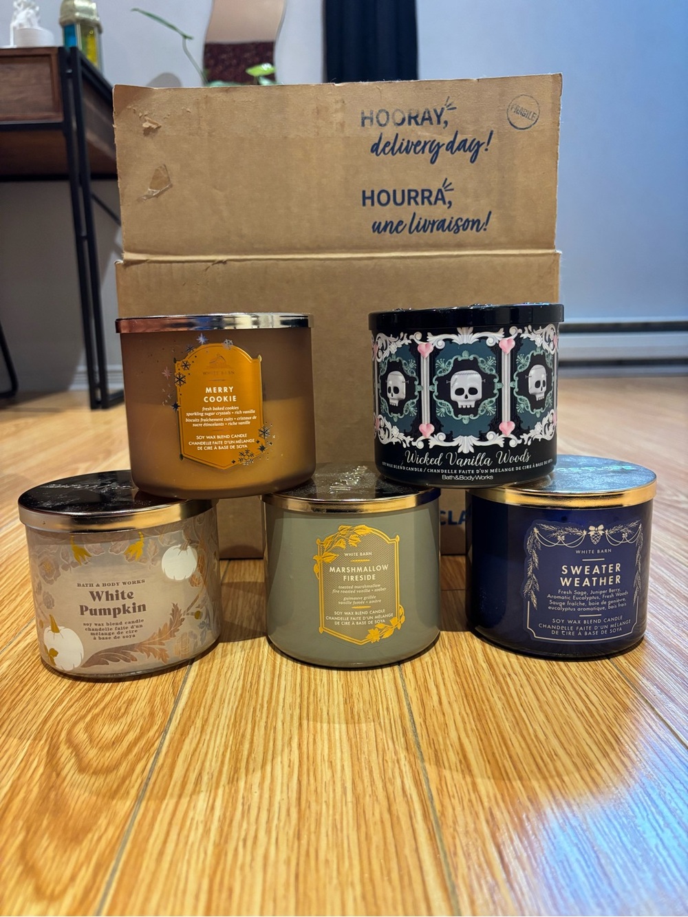 5 fall/Christmas candles BBW